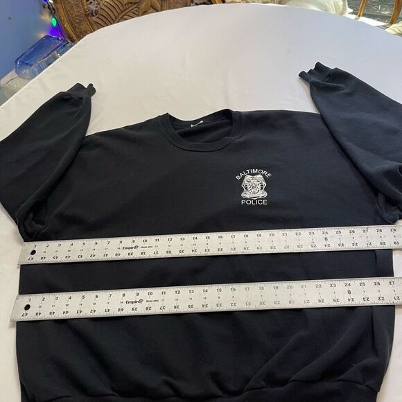 Baltimore Police Black VTG Crewneck Pullover Sweatshirt Size 3X - Picture 5 of 8